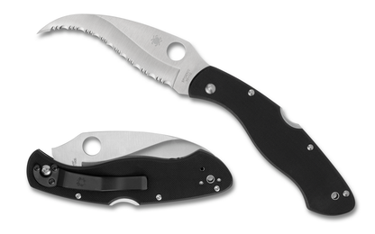 Spyderco Knives™ Civilian Lockback C12GS Black G-10 VG-10 Stainless Steel Pocket Knife