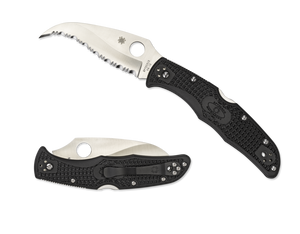 Spyderco Knives™ Matriarch 2 Lockback C12SBK2 Black Fiberglass Reinforced Nylon VG-10 Stainless Steel Pocket Knife