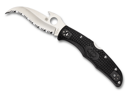 Spyderco Knives™ Matriarch 2 Lockback C12SBK2W Black Fiberglass Reinforced Nylon VG-10 Stainless Steel Pocket Knife