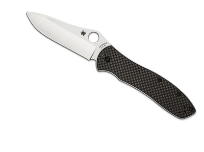 Spyderco Knives™ Bradley Folder 2 Liner Lock C134CFP2 Black Carbon Fiber and G-10 CPM M4 High Carbon Steel Pocket Knife