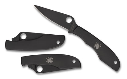 Spyderco Knives™ Grasshopper Slipjoint C138BKP Blackened Stainless Steel Sandvik 12C27 Stainless Steel Pocket Knife