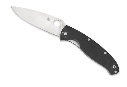 Spyderco Knives™ Resilience Liner Lock C142GP Black G-10 8Cr13MoV Stainless Steel Pocket Knife