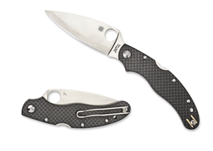 Spyderco Knives™ Caly 3.5 Lockback C144CFPE Black Carbon Fiber High-Carbon ZDP-189 Pocket Knife