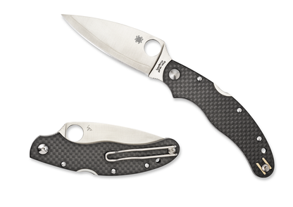 Spyderco Knives™ Caly 3.5 Lockback C144CFPE Black Carbon Fiber High-Carbon ZDP-189 Pocket Knife