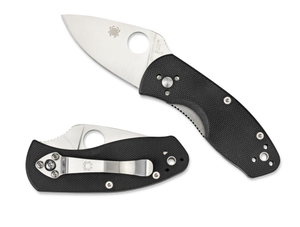 Spyderco Knives™ Ambitious Liner Lock C148GP Black G-10 8Cr13MoV Stainless Steel Pocket Knife