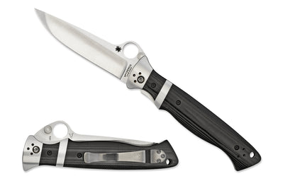 Spyderco Knives™ Vallotton Sub-hilt Liner Lock C149GP Black G-10 CPM S30V Stainless Steel Pocket Knife
