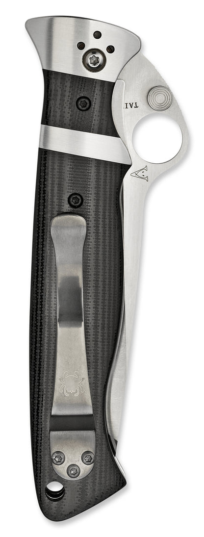 Spyderco Knives™ Vallotton Sub-hilt Liner Lock C149GP Black G-10 CPM S30V Stainless Steel Pocket Knife