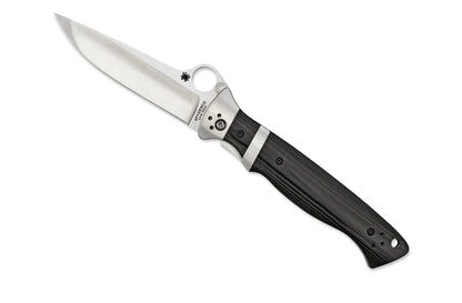 Spyderco Knives™ Vallotton Sub-hilt Liner Lock C149GP Black G-10 CPM S30V Stainless Steel Pocket Knife
