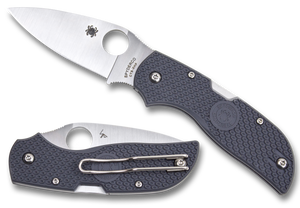 Spyderco Knives™ Chaparral Lockback C152PGY Gray Fiberglass Reinforced Nylon CTS XHP Stainless Steel Pocket Knife