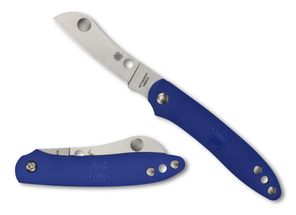 Spyderco Knives™ Roadie Slipjoint C189PBL Blue Fiberglass Reinforced Nylon N690Co Stainless Steel Pocket Knife