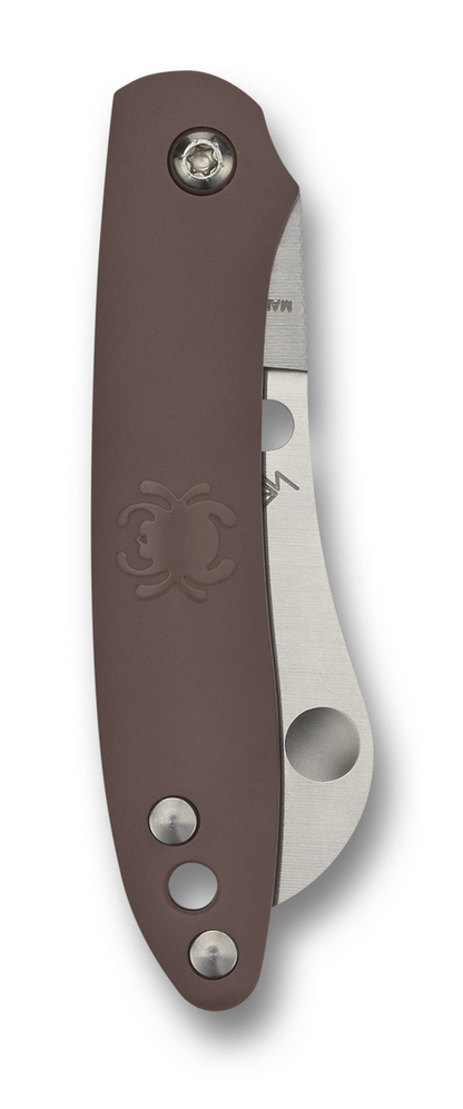 Spyderco Knives™ Roadie Slipjoint C189PBN Brown Fiberglass Reinforced Nylon Bohler-Uddeholm N690Co Stainless Steel Pocket Knife