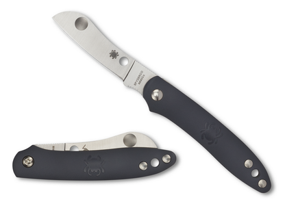 Spyderco Knives™ Roadie Slipjoint C189PGY Grey Fiberglass Reinforced Nylon N690Co Stainless Steel Pocket Knife