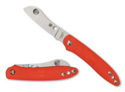 Spyderco Knives™ Roadie Slipjoint C189POR Orange Fiberglass Reinforced Nylon N690Co Stainless Steel Pocket Knife