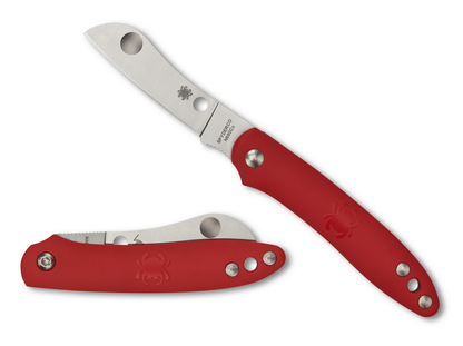 Spyderco Knives™ Roadie Slipjoint C189PRD Red FRN N690Co Stainless Steel Pocket Knife