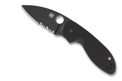 Spyderco Knives™ Efficient Liner Lock C216GPSBBK Black G-10 8Cr13MoV Stainless Steel Pocket Knife
