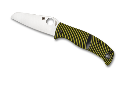 Spyderco Knives™ Caribbean Compression Liner Lock C217GPSF Black G-10 and Yellow G-10 LC200N Stainless Steel Pocket Knife