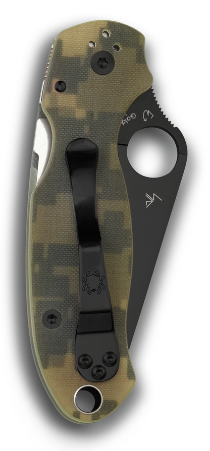 Spyderco Knives™ Para 3 Liner Lock C223GPCMOBK Digital Camo G-10 CPM S45VN Stainless Steel Pocket Knife