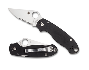 Spyderco Knives™ Para 3 Compression Lock C223GPS Black G-10 CPM S30V Stainless Steel Pocket Knife