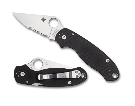 Spyderco Knives™ Para 3 Compression Liner Lock C223GPS Black G-10 CPM S30V Stainless Steel Pocket Knife