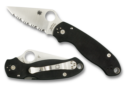 Spyderco Knives™ Para 3 Compression Liner Lock C223GS Black G-10 CPM S30V Stainless Steel Pocket Knife