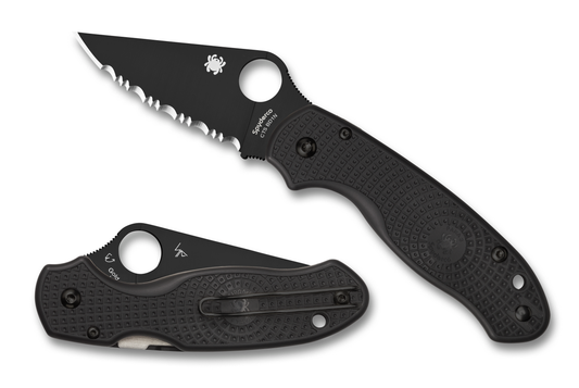 Spyderco Knives™ Para 3 Compression Liner Lock C223SBBK Black Fiberglass-Reinforced Nylon CTS BD1N Stainless Steel Pocket Knife