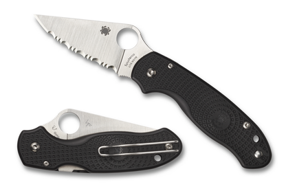 Spyderco Knives™ Para 3 Compression Liner Lock C223SBK Black Fiberglass Reinforced Nylon CTS BD1N Stainless Steel Pocket Knife