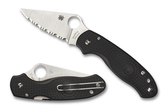 Spyderco Knives™ Para 3 Compression Liner Lock C223SBK Black Fiberglass Reinforced Nylon CTS BD1N Stainless Steel Pocket Knife