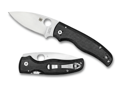 Spyderco Knives™ Shaman Lockback C229GP Black G-10 CPM S30V Stainless Steel Pocket Knife