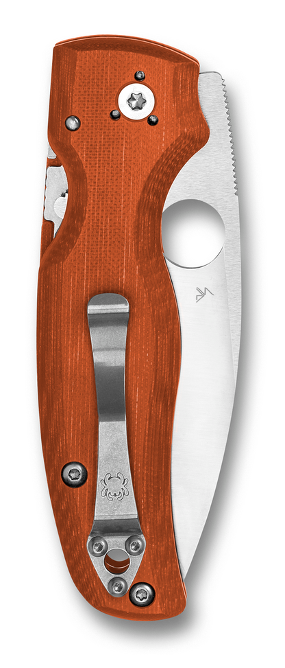 Spyderco Knives™ Shaman Liner Lock C229GPBORE Burnt Orange G-10 CPM Rex 45 Steel Pocket Knife