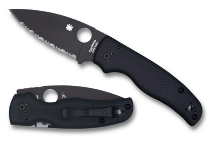 Spyderco Knives™ Shaman Compression Liner Lock C229GSBK Black G-10 CPM S30V Stainless Steel Pocket Knife