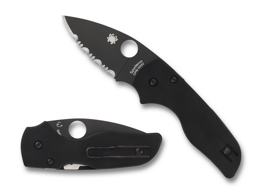 Spyderco Knives™ Lil' Native Lockback C230GSBBK Black G-10 S30V Stainless Steel Pocket Knife