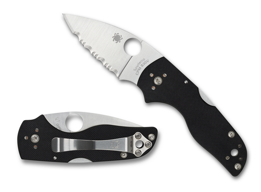Spyderco Knives™ Lil' Native Lockback C230MBGS Black G-10 CPM S30V Stainless Steel Pocket Knife
