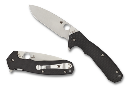 Spyderco Knives™ Amalgam Compression Liner Lock C234CFP Carbon Fiber and G-10 Laminate CPM S30V Stainless Steel Pocket Knife