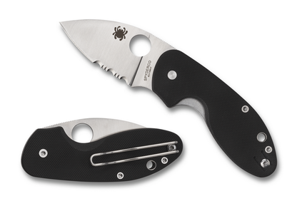 Spyderco Knives™ Insistent Liner Lock C246GPS Black G-10 8Cr13MoV Stainless Steel Pocket Knife