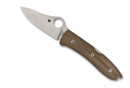 Spyderco Knives™ SpyOpera Lockback C255CMP Brown Canvas Micarta M390 Particle Metallurgy Stainless Steel Pocket Knife