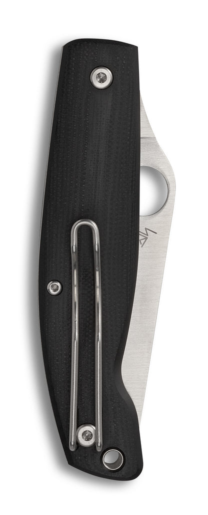 Spyderco Knives™ Pattadese Liner Lock C257GP Black G-10 M390 Stainless Steel Pocket Knife