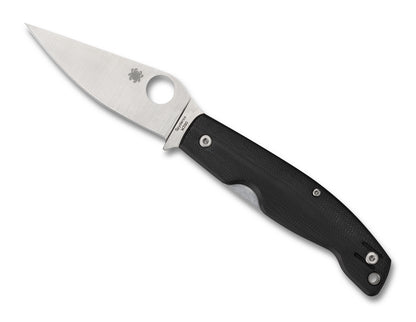 Spyderco Knives™ Pattadese Liner Lock C257GP Black G-10 M390 Stainless Steel Pocket Knife