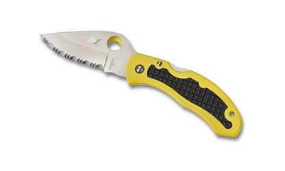 Spyderco Knives™ Snap-It Salt Lockback C26SYL Yellow Fiberglass Reinforced Nylon H2 Stainless Steel Pocket Knife