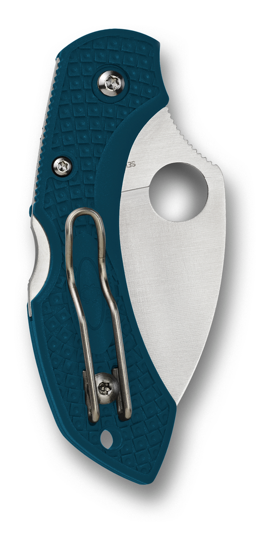 Spyderco Knives™ Dragonfly 2 Lockback C28FP2WK390 Blue Fiberglass Reinforced Nylon K390 Microclean Carbon Steel Pocket Knife