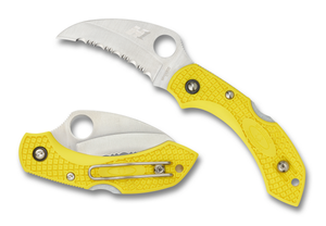 Spyderco Knives™ Dragonfly 2 Lockback C28SYL2HB Yellow Fiberglass Reinforced Nylon H2 Stainless Steel Pocket Knife