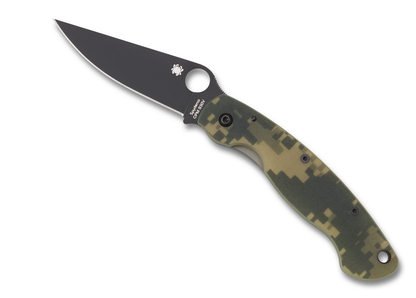 Spyderco Knives™ Military Liner Lock C36GPCMOBK Camo G-10 CPM S30V Stainless Steel Pocket Knife