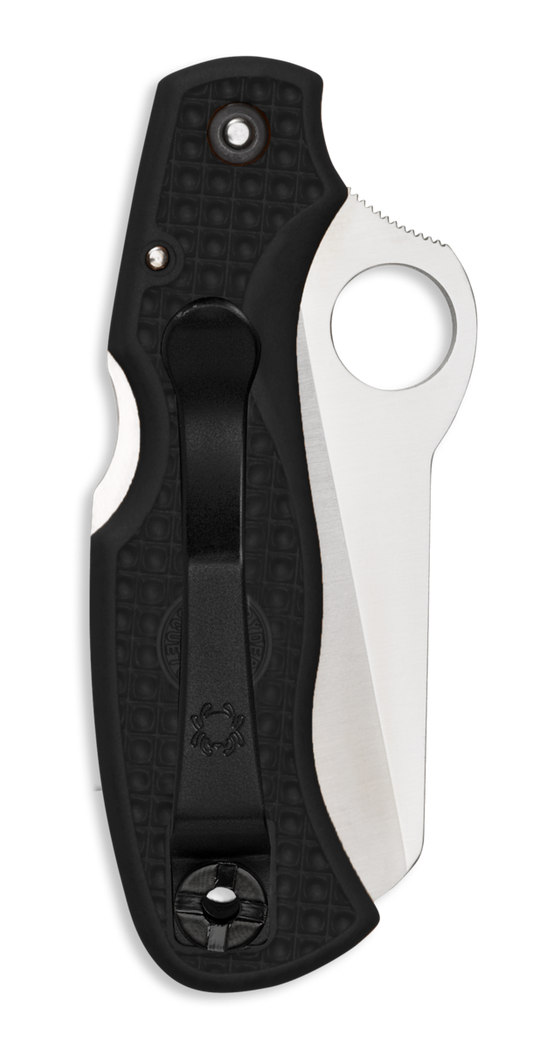 Spyderco Knives™ Rescue Lockback C45SBK Black Fiberglass Reinforced Nylon VG-10 Stainless Steel Pocket Knife