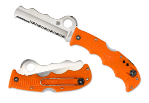 Spyderco Knives™ Assist Lockback C79PSOR Safety Orange Fiberglass Reinforced Nylon VG-10 Stainless Steel Pocket Knife