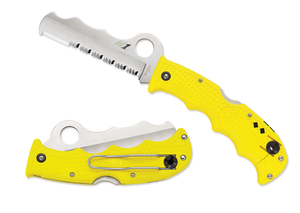 Spyderco Knives™ Assist Lockback C79PSYL Bright Yellow Fiberglass Reinforced Nylon H2 Stainless Steel Pocket Knife