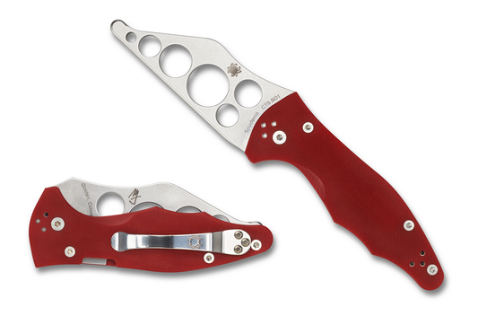 Spyderco Knives™ Yojimbo 2 Compression Liner Lock C85TR2 Red G-10 CTS BD1 Stainless Steel Pocket Knife