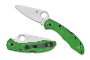 Spyderco Knives™ Salt 2 Lockback C88FPGR2 Green Fiberglass Reinforced Nylon LC200N Stainless Steel Pocket Knife