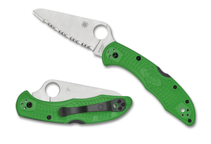 Spyderco Knives™ Salt 2 Lockback C88FSGR2 Green Fiberglass Reinforced Nylon LC200N Stainless Steel Pocket Knife