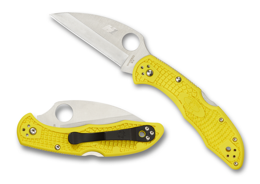 Spyderco Knives™ Salt 2 Lockback C88PWCYL2 Yellow Fiberglass Reinforced Nylon H1 Stainless Steel Pocket Knife