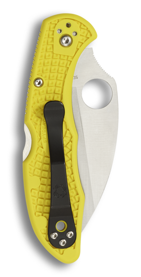 Spyderco Knives™ Salt 2 Lockback C88SWCYL2 Yellow Fiberglass Reinforced Nylon H1 Stainless Steel Pocket Knife