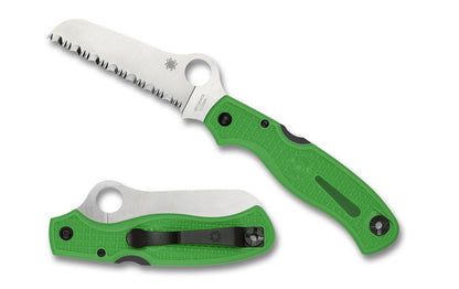 Spyderco Knives™ Atlantic Salt Lockback C89FSGR Green Fiberglass Reinforced Nylon LC200N Stainless Steel Pocket Knife